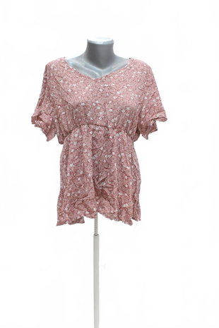 Damen -T-ShirtSheinohne Aufdruck,farbegeblümt,größeXL