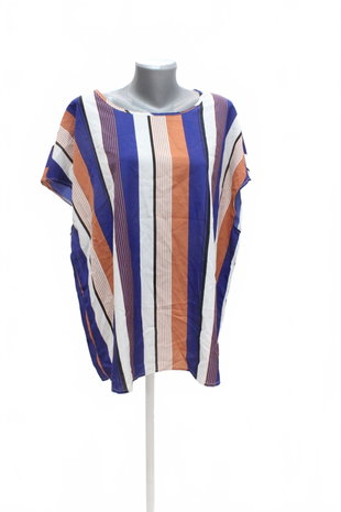 Damen -T-ShirtGenesisohne Aufdruck,farbegestreift,größe4XL