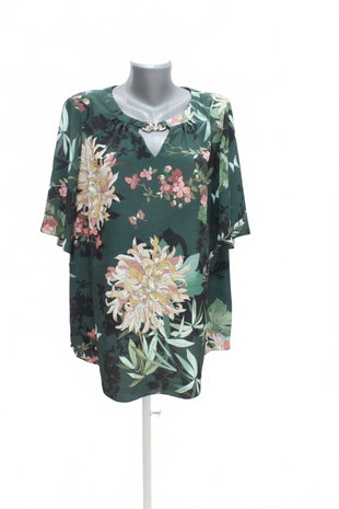 Damen -T-ShirtF&Fohne Aufdruck,farbegeblümt,größe48