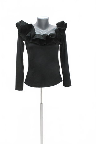 Damen -T-ShirtSheinohne Aufdruck,farbeschwarz,größeXL