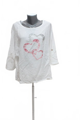 Damen -T-ShirtGenesismit Aufdruck,farbeweiss,größeXL