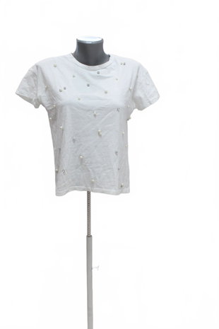 Damen -T-ShirtStradivariusohne Aufdruck,farbeweiss,größeXS