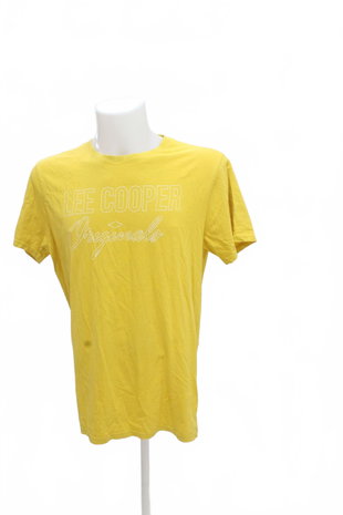Herren-T-Shirt Lee Cooper mit Aufdruck, Farbe gelb, Größe 3XL