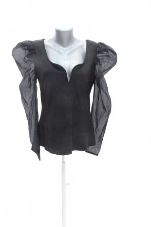 Damen -T-ShirtSheinohne Aufdruck,farbeschwarz,größeXL