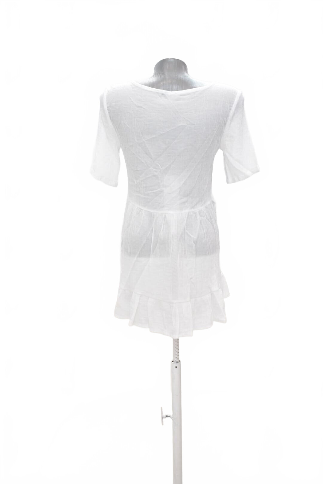 Damen -T-ShirtCroppohne Aufdruck,farbeweiss,größeS