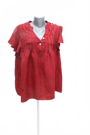 Damen -T-ShirtGenesisohne Aufdruck,farberot,größe4XL