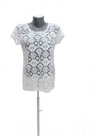 Damen -T-ShirtJaninaohne Aufdruck,farbeweiss,größe38