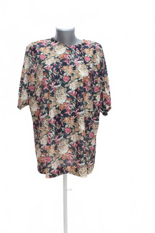 Damen -T-ShirtGenesisohne Aufdruck,farbegeblümt,größe3XL