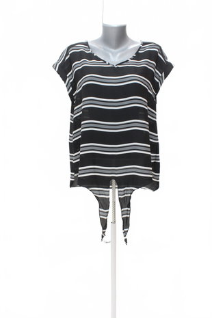 Damen -T-ShirtC&Aohne Aufdruck,farbegestreift,größe40