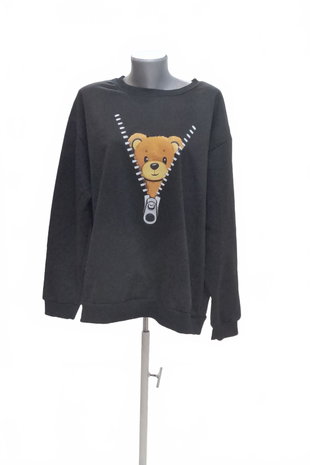 Damen-Sweatshirt von Genesis mit mit Aufdruck, Farbe: schwarz, Größe: XL