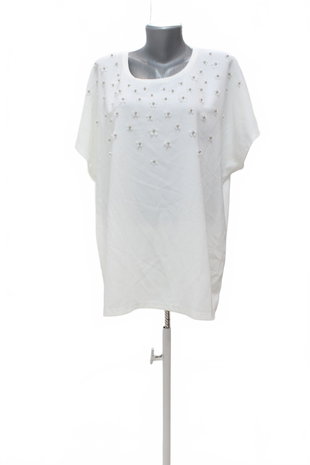 Damen -T-ShirtCandaohne Aufdruck,farbeweiss,größeXL