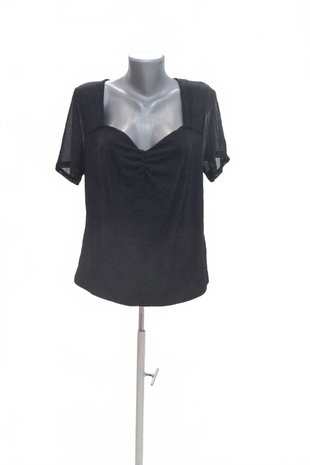 Damen -T-ShirtGenesisohne Aufdruck,farbeschwarz,größeXL
