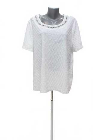 Damen -T-ShirtC&Aohne Aufdruck,farbeweiss,größeXL