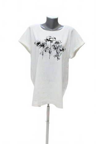 Damen -T-ShirtEsmaramit Aufdruck,farbeweiss,größeL