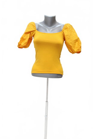 Damen -T-ShirtH&Mohne Aufdruck,farbegelb,größeXS