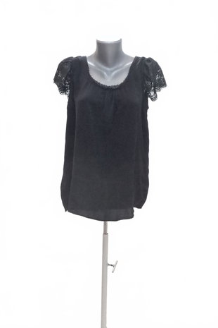 Damen -T-ShirtH&Mohne Aufdruck,farbeschwarz,größe42