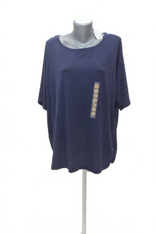 Damen -T-ShirtC&Aohne Aufdruck,farbeblau,größeXL