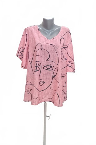 Damen -T-ShirtGenesismit Aufdruck,farberute,größeXL