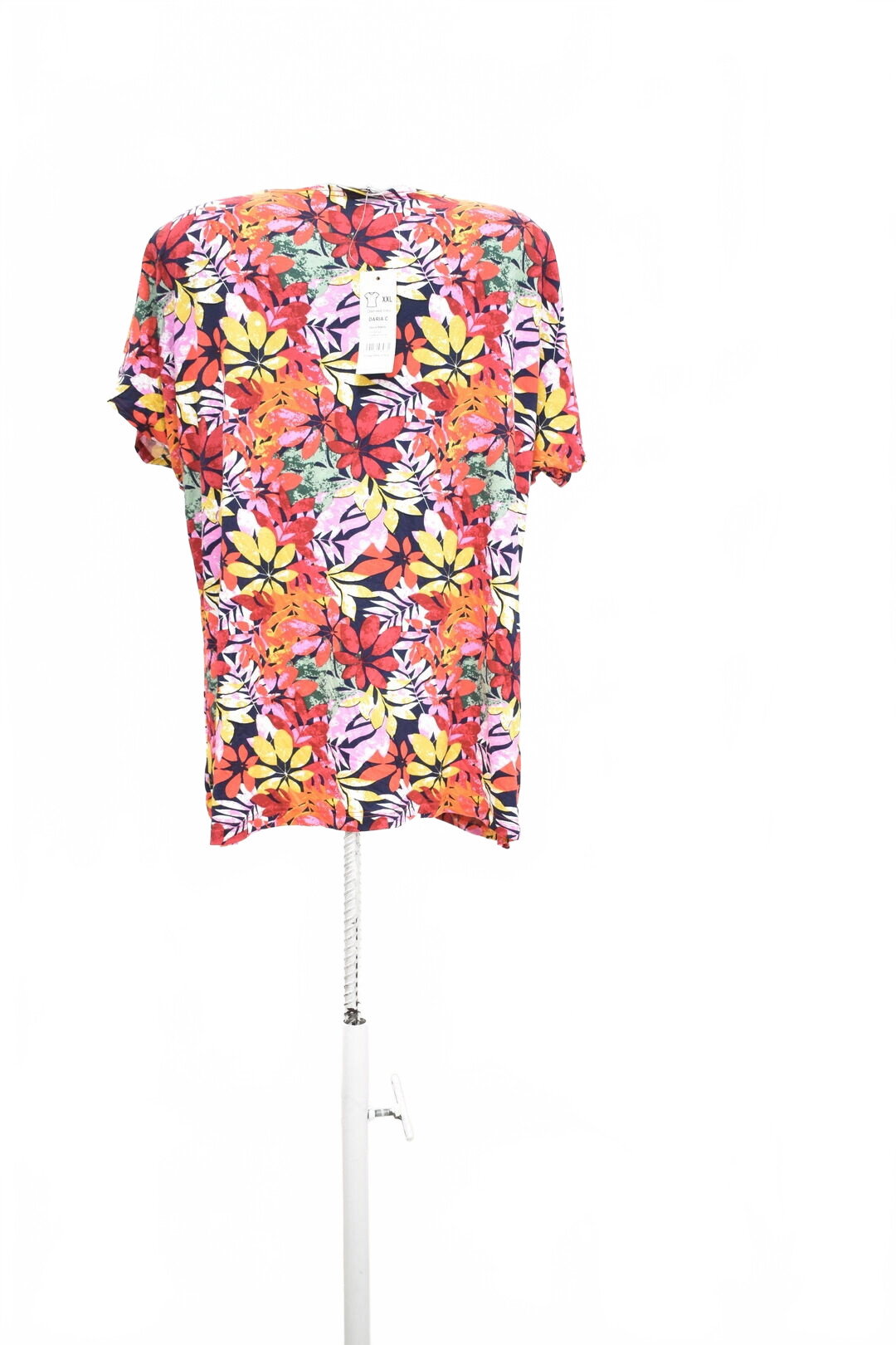 Damen -T-ShirtGenesisohne Aufdruck,farbegeblümt,größe2XL