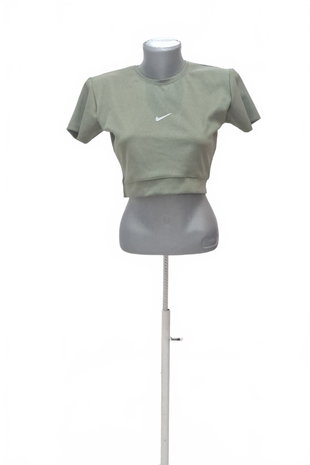 Damen -T-ShirtNikemit Aufdruck,farbekhaki,größeXL