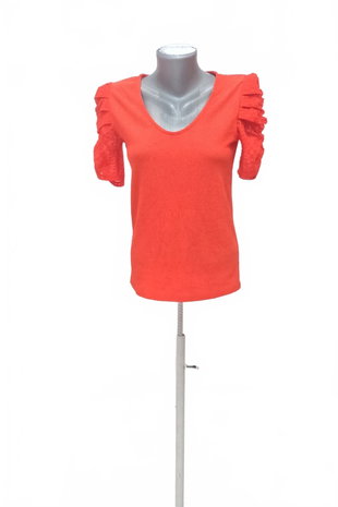 Damen -T-ShirtMangoohne Aufdruck,farberot,größeM