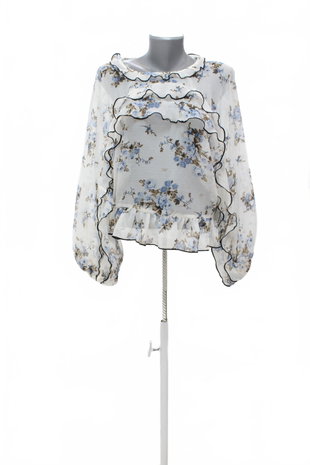 Damen -T-ShirtH&Mohne Aufdruck,farbegeblümt,größe2XS