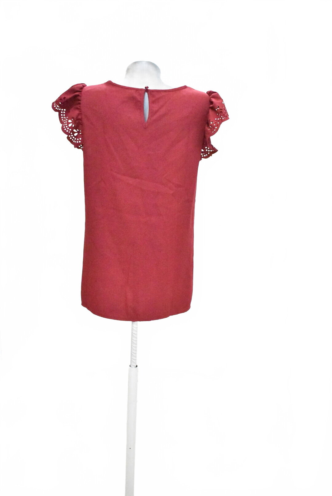 Damen -T-ShirtSheinohne Aufdruck,farberot,größeS