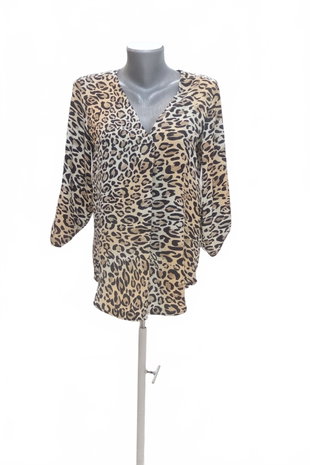 Damen -T-ShirtStradivariusohne Aufdruck,farbeanimal-print,größeM