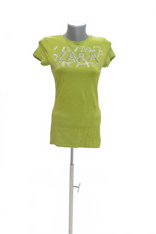 Damen -T-ShirtZaramit Aufdruck,farbegrün,größeM
