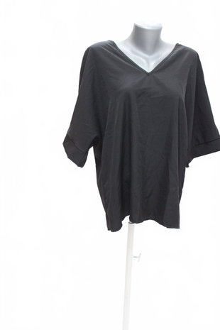 Damen -T-ShirtSheinohne Aufdruck,farbeschwarz,größe44
