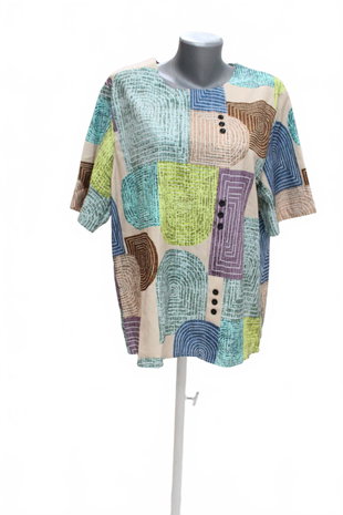 Damen -T-ShirtGenesisohne Aufdruck,farbemehrfarbig,größeM