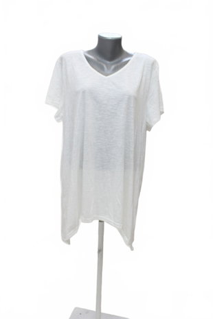 Damen -T-ShirtJaninaohne Aufdruck,farbeweiss,größeXL