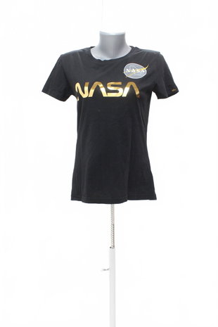 Damen -T-ShirtGenesismit Aufdruck,farbeschwarz,größeM
