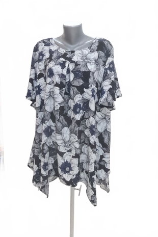 Damen -T-ShirtJaninaohne Aufdruck,farbegeblümt,größe52