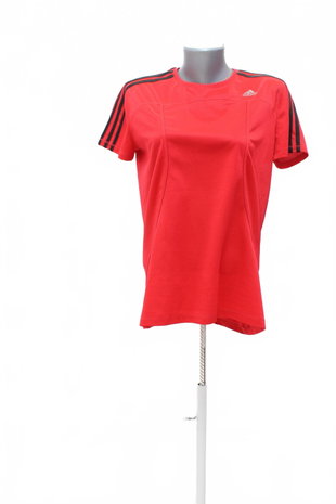 Damen -T-ShirtAdidasohne Aufdruck,farberot,größeL