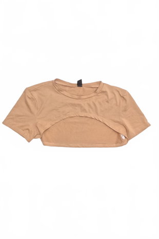 Damen -T-ShirtSheinohne Aufdruck,farbebraun,größe38