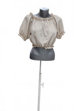 Damen -T-ShirtTopshopohne Aufdruck,farbebeige,größeS