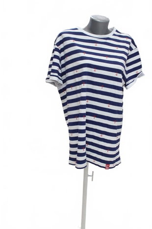 Damen -T-ShirtGenesisohne Aufdruck,farbegestreift,größeXL