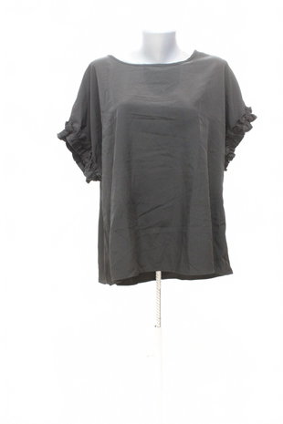 Damen -T-ShirtSheinohne Aufdruck,farbeschwarz,größeXL