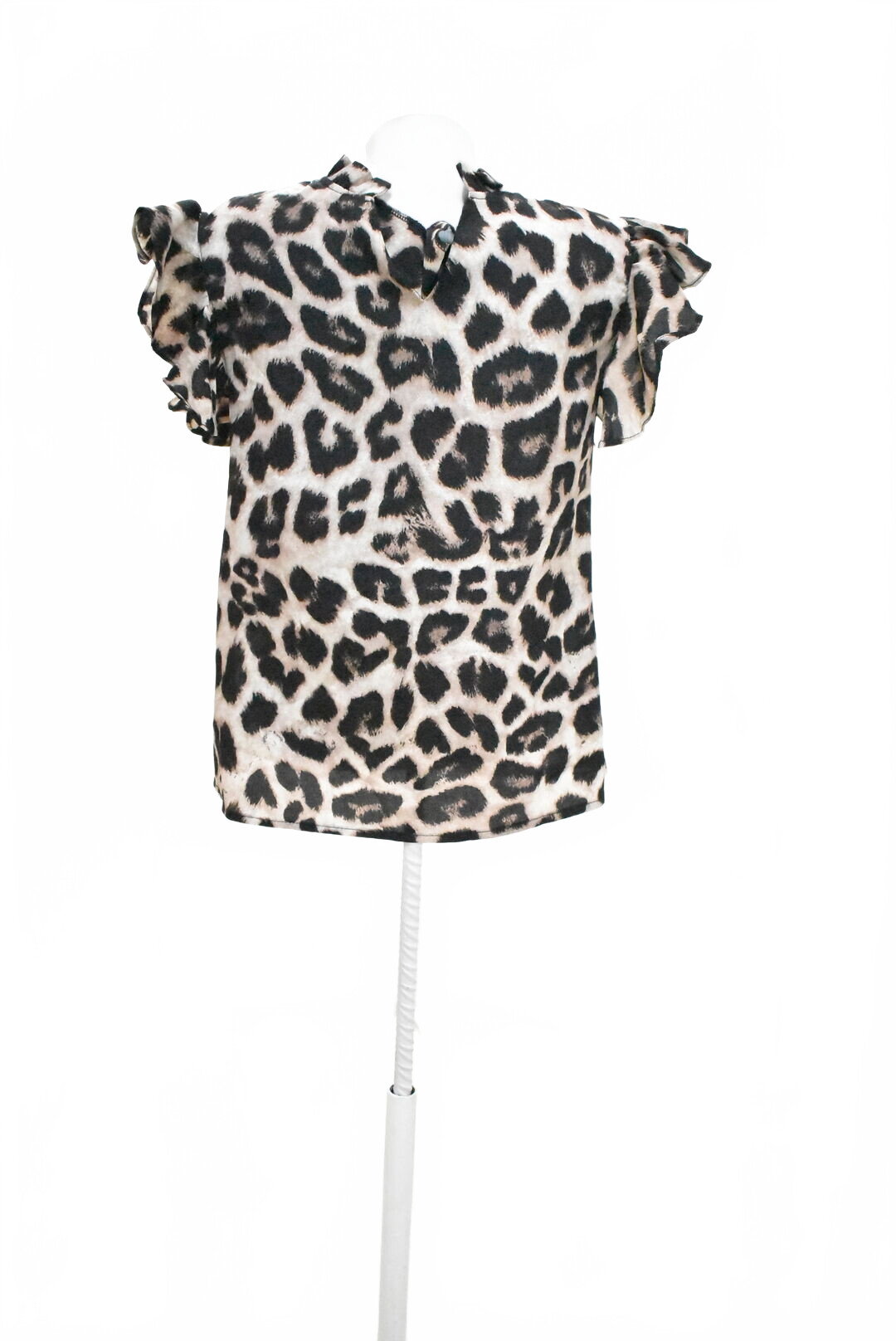 Damen -T-ShirtSheinohne Aufdruck,farbeanimal-print,größeS