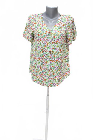 Damen -T-ShirtTchiboohne Aufdruck,farbegeblümt,größe34