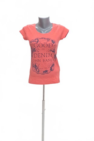 Damen -T-ShirtJohn Banermit Aufdruck,farberute,größeS