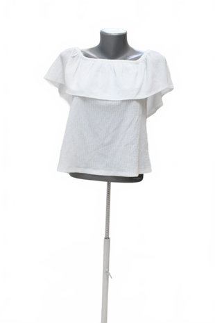 Damen -T-ShirtF&Fohne Aufdruck,farbeweiss,größe34