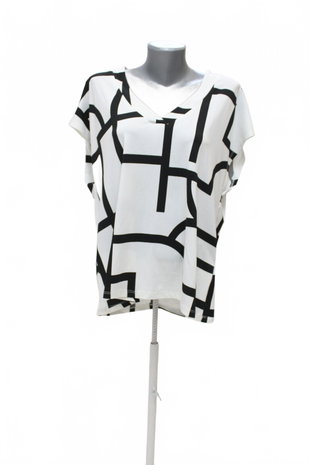 Damen -T-ShirtAmisuohne Aufdruck,farbegemustert,größe2XL