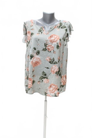 Damen -T-ShirtFlameohne Aufdruck,farbegeblümt,größe44