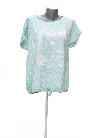 Damen -T-ShirtGenesismit Aufdruck,farbetůrkis,größe2XL