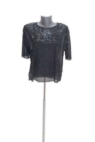 Damen -T-ShirtC&Aohne Aufdruck,farbeschwarz,größeM