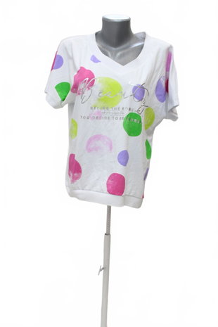 Damen -T-ShirtGenesismit Aufdruck,farbegemustert,größeL