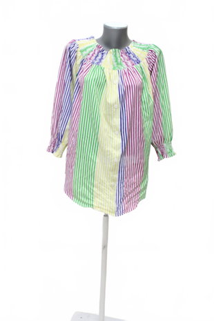 Damen -T-ShirtSheinohne Aufdruck,farbegestreift,größeXL
