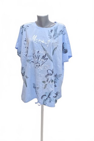 Damen -T-ShirtGenesismit Aufdruck,farbetůrkis,größe4XL